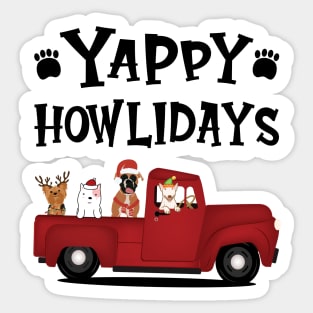 Yappy Howl-idays Sticker